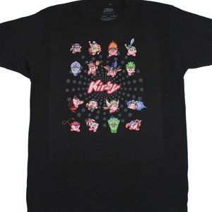 Men's Large Black Kirby Nintendo T-shirt